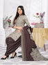 Grey Cotton Blend Printed Unstitched Salwar Suit Material