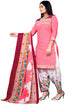 Baby Pink Cotton Blend Printed Unstitched Salwar Suit Material