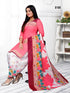 Baby Pink Cotton Blend Printed Unstitched Salwar Suit Material