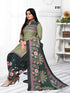 Olive Green Cotton Blend Printed Unstitched Salwar Suit Material