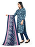 Navy Blue Cotton Blend Printed Unstitched Salwar Suit Material