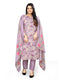 Purple Cotton Blend Printed Unstitched Salwar Suit Material