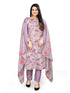 Purple Cotton Blend Printed Unstitched Salwar Suit Material