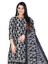 Black & White Cotton Blend Printed Unstitched Salwar Suit Material
