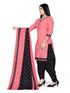 Pink Cotton Blend Printed Unstitched Salwar Suit Material