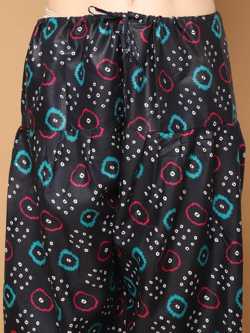 Dark Pink Cotton Printed Readymade Patiala Salwar Suit