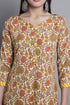 Yellow & Orange Cotton Blend Printed Ready to Wear Patiala Salwar Suit