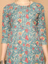 Sea Green Cotton Blend Printed Readymade Patiala Salwar Suit