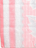 Peach & White Cotton Blend Printed Ready to Wear Patiala Salwar Suit