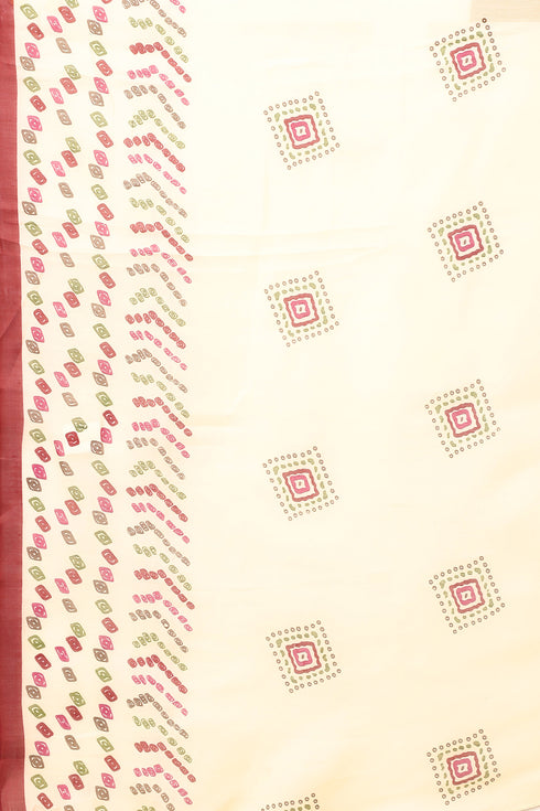 Maroon Cotton Blend Printed Readymade Patiala Salwar Suit