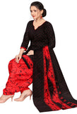 Black Cotton Blend Printed Readymade Patiala Salwar Suit