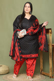 Black Cotton Blend Printed Ready to Wear Patiala Salwar Suit