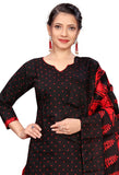 Black Cotton Blend Printed Readymade Patiala Salwar Suit