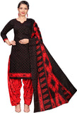 Black Cotton Blend Printed Readymade Patiala Salwar Suit