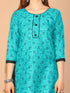 Rama Green Cotton Blend Printed Plus Size Ready to Wear Patiala Salwar Suit