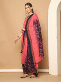 Gajari Pink Cotton Blend Printed Ready to Wear Patiala Salwar Suit