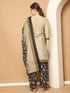Beige Cotton Blend Printed Readymade Patiala Salwar Suit