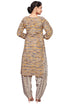 Grey Cotton Blend Printed Ready to Wear Patiala Salwar Suit