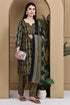 Green Cotton Blend Printed Readymade Patiala Salwar Suit