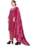 Magenta Cotton Blend Printed Ready to Wear Patiala Salwar Suit