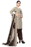 Grey Cotton Blend Printed Ready to Wear Patiala Salwar Suit