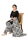 Black Cotton Blend Printed Ready to Wear Patiala Salwar Suit