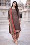Taupe Cotton Blend Printed Ready to Wear Patiala Salwar Suit