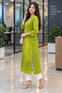 Parrot Green Pure Cotton Bandhej Printed Kurti