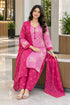 Baby Pink Cotton Blend Printed Ready to Wear Patiala Salwar Suit