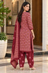 Maroon Cotton Blend Printed Ready to Wear Patiala Salwar Suit