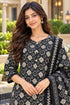 Black Cotton Blend Printed Ready to Wear Patiala Salwar Suit