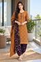 Mustard Cotton Blend Printed Ready to Wear Patiala Salwar Suit