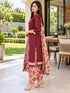 Maroon Cotton Blend Printed Ready to Wear Patiala Salwar Suit