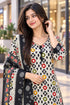 Off White Cotton Blend Printed Ready to Wear Patiala Salwar Suit