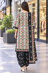 Off White Cotton Blend Printed Ready to Wear Patiala Salwar Suit