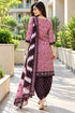 Dusty Pink Cotton Blend Printed Ready to Wear Patiala Salwar Suit