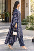 Blue Cotton Blend Printed Ready to Wear Patiala Salwar kurta sets women RW5284BU0926