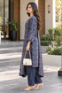 Blue Cotton Blend Printed Ready to Wear Patiala Salwar kurta sets women RW5284BU0926