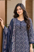 Blue Cotton Blend Printed Ready to Wear Patiala Salwar kurta sets women RW5284BU0926