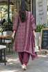 Wine Cotton Blend Printed Ready to Wear Patiala Salwar kurta sets women RW5285WN0926