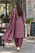 Wine Cotton Blend Printed Ready to Wear Patiala Salwar kurta sets women RW5285WN0926