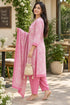 Baby Pink Cotton Blend Printed Ready to Wear Patiala Salwar Suit