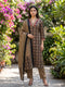 Cotton Blend Jaipuri Printed Kurta & Pant With Dupatta