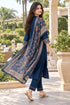 Navy Blue Cotton Blend Embroidered kurta sets women