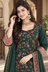 Green Silk Blend Jacquard Woven with Inner Straight Kurta & Pant With Dupatta