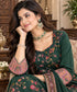 Green Silk Blend Jacquard Woven with Inner Straight Kurta & Pant With Dupatta