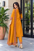 Mustard Yellow Silk Blend Jacquard Woven with Inner Straight Kurta & Pant With Dupatta