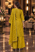 Yellow Silk Blend with Inner Embroidered Beads Work Straight Kurta & Pant With Dupatta