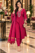 Pink Cotton Blend Embroidered kurta sets women