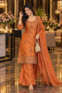 Peach Silk Blend with Inner Embroidered Straight Kurta & Pant With Dupatta